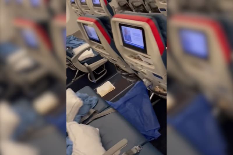 Excrementos en el avión afectado por la diarrea explosiva de un pasajero