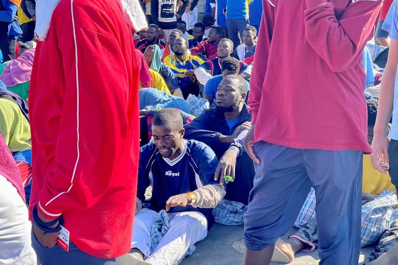 Migrantes llegados a Lampedusa (Italia) huyendo de la miseria