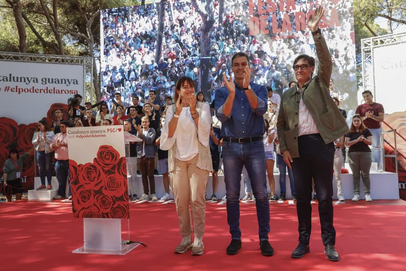 El secretari general del PSOE, Pedro Sánchez, a la Festa de la Rosa