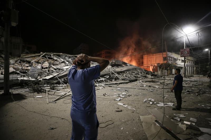 Escombros después de los bombardeos en Gaza