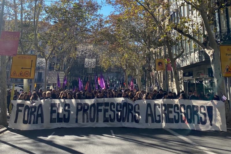 Manifestación estudiantil en Barcelona