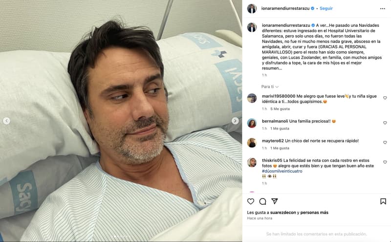 Ion Aramendi, en el hospital | Instagram
