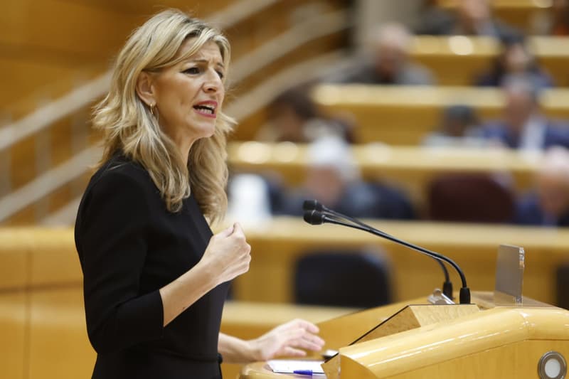 La ministra de Trabajo y vicepresidenta del gobierno español, Yolanda Díaz