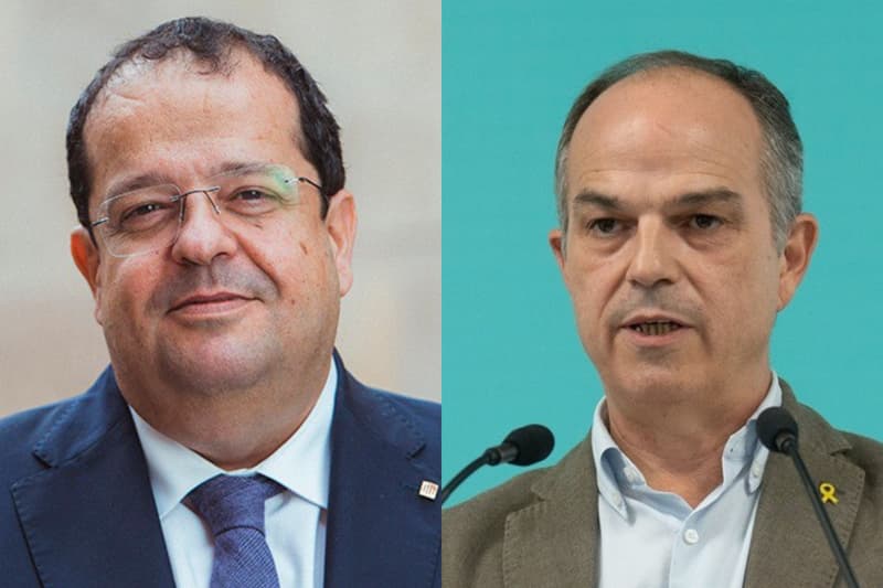 El conseller de Interior, Joan Ignasi Elena, y el primer secretario de Junts, Jordi Turull