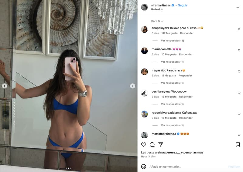 Sira Martínez publica una foto en bikini durante su viaje al Caribe | Instagram