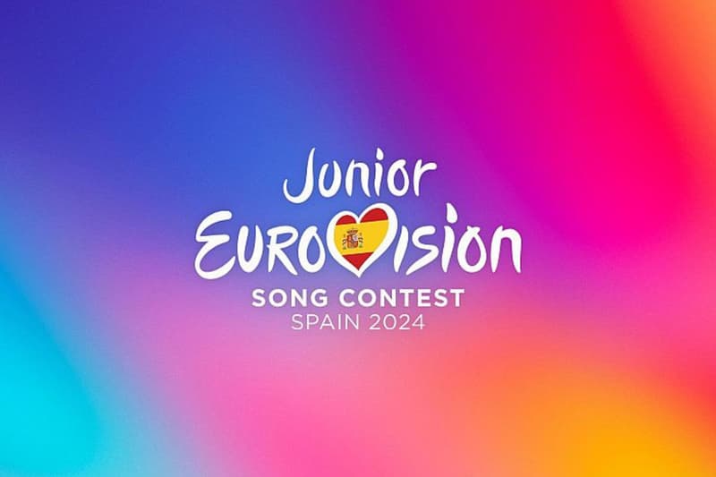 Eurovisión Junior con el logo de la bandera de Espanya
