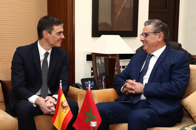 Reunió de Pedro Sánchez i el cap de Govern del Regne del Marroc, Aziz Akhannouch, Febrer 2023