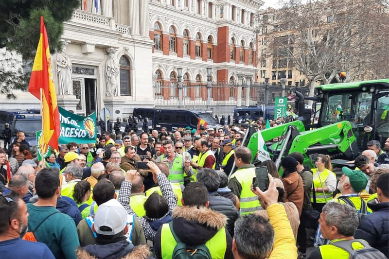Mobilització a Madrid d'Unió de Pagesos