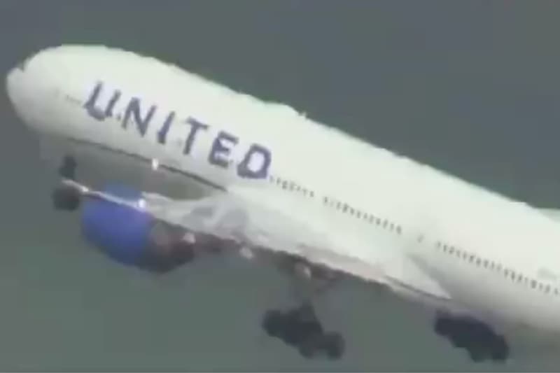 Captura del momento del despegue del vuelo 35 de United