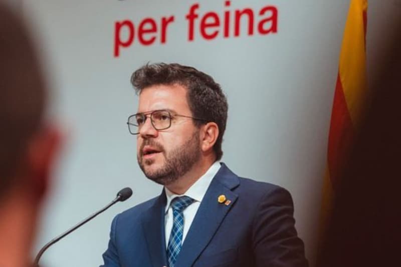 Pere Aragonès, president de la Generalitat i candidat d'ERC a la reelecció