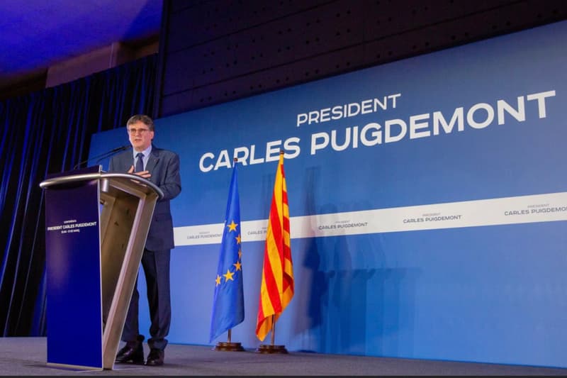 El expresidente Carles Puigdemont y la líder de Sumar Yolanda Díaz