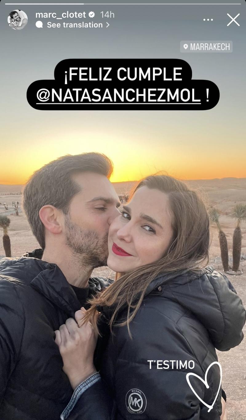 Marc Clotet felicita l'aniversari a Natalia Sánchez | Instagram