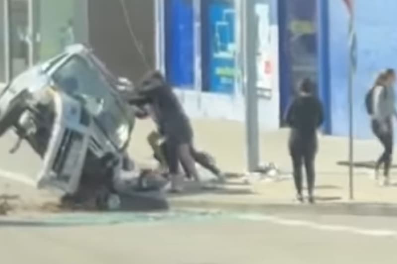 Captura del vídeo de l'accident