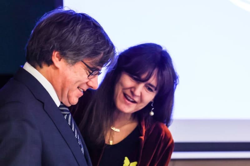 Carles Puigdemont y Laura Borràs