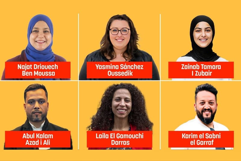 Els sis candidats musulmans de la llista electoral d'ERC
