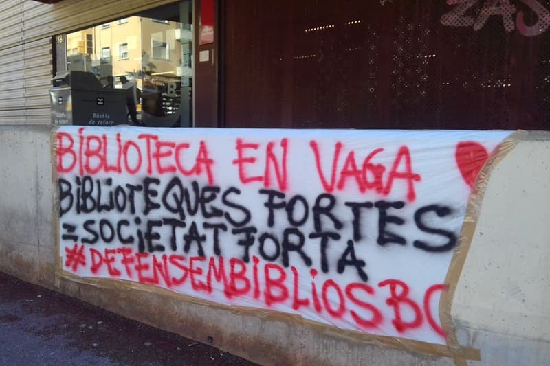 Las bibliotecas de Barcelona hacen huelga este 22 de abril