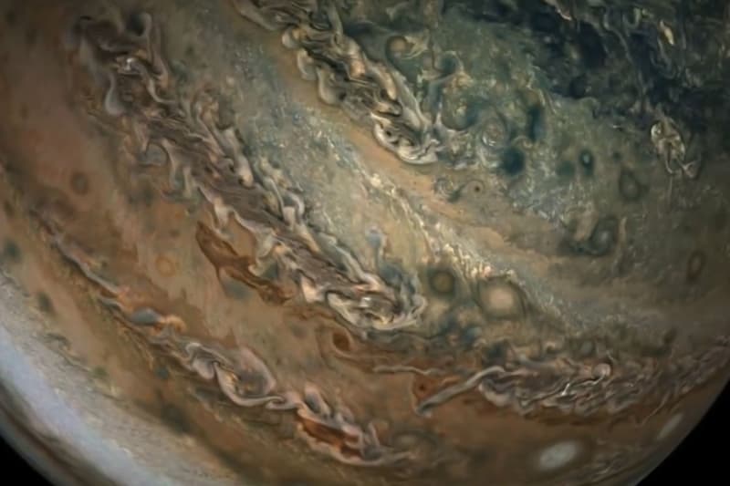 Captura de las imágenes grabadas por Juno