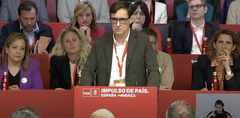 Salvador Illa al Comité Federal del PSOE.
